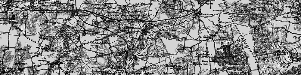 Old map of Whitwell Street in 1898