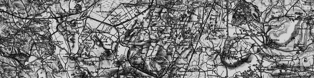 Old map of Whixall in 1897