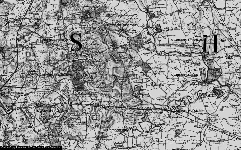 Old Map of Whixley, 1898 in 1898