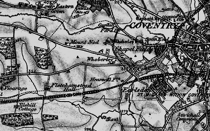 Old map of Whoberley in 1899