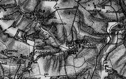 Old map of Wicken Water in 1895