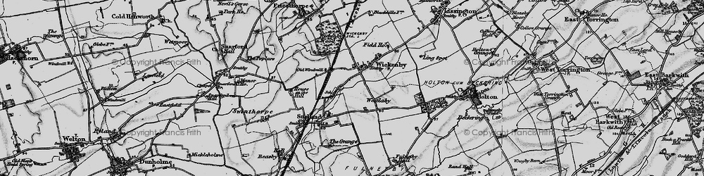 Old map of Wickenby in 1899