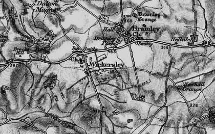 Old map of Wickersley in 1896