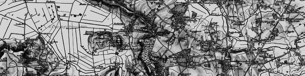 Old map of Wickham's Cross in 1898