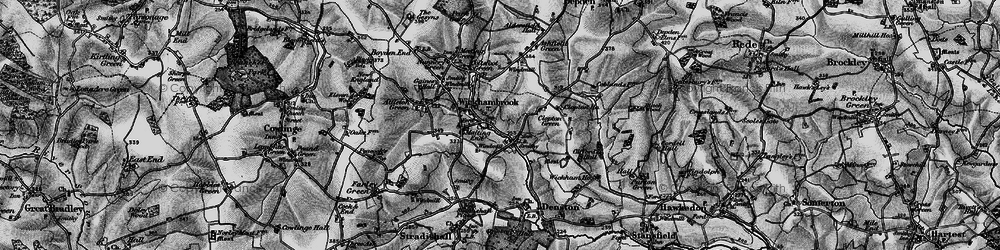 Old map of Wickham Street in 1898