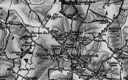 Old map of Wickhambrook in 1898