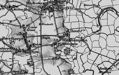Old map of Wickhampton in 1898