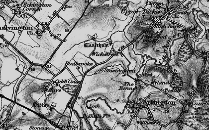 Old map of Arlington Reservoir in 1895