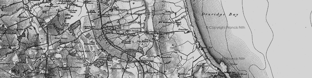 Old map of Druridge Bay in 1897