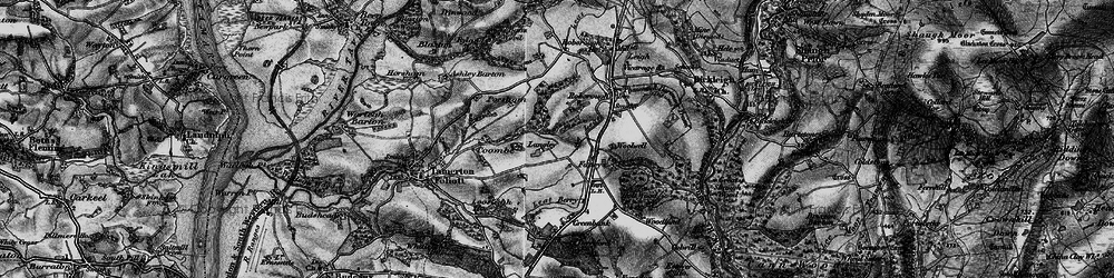 Old map of Widewell in 1896