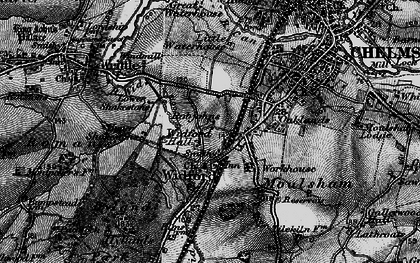 Old map of Widford in 1896