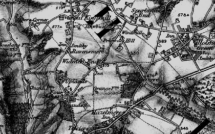 Old map of Widmer End in 1895