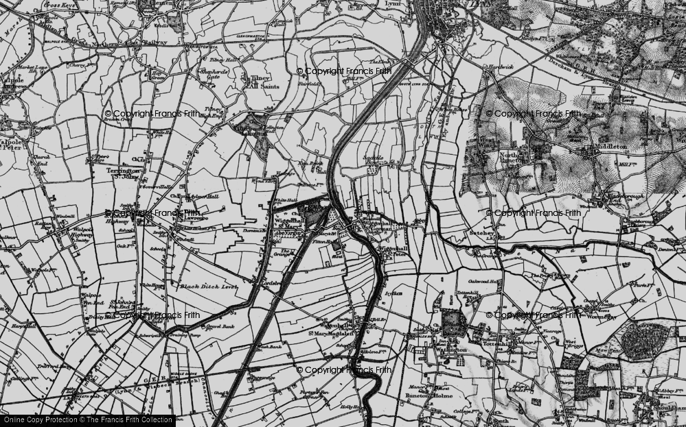 Old Map of Wiggenhall St Germans, 1893 in 1893