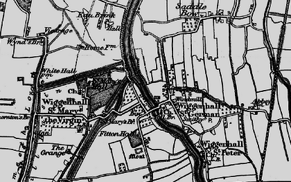 Old map of Wiggenhall St Germans in 1893