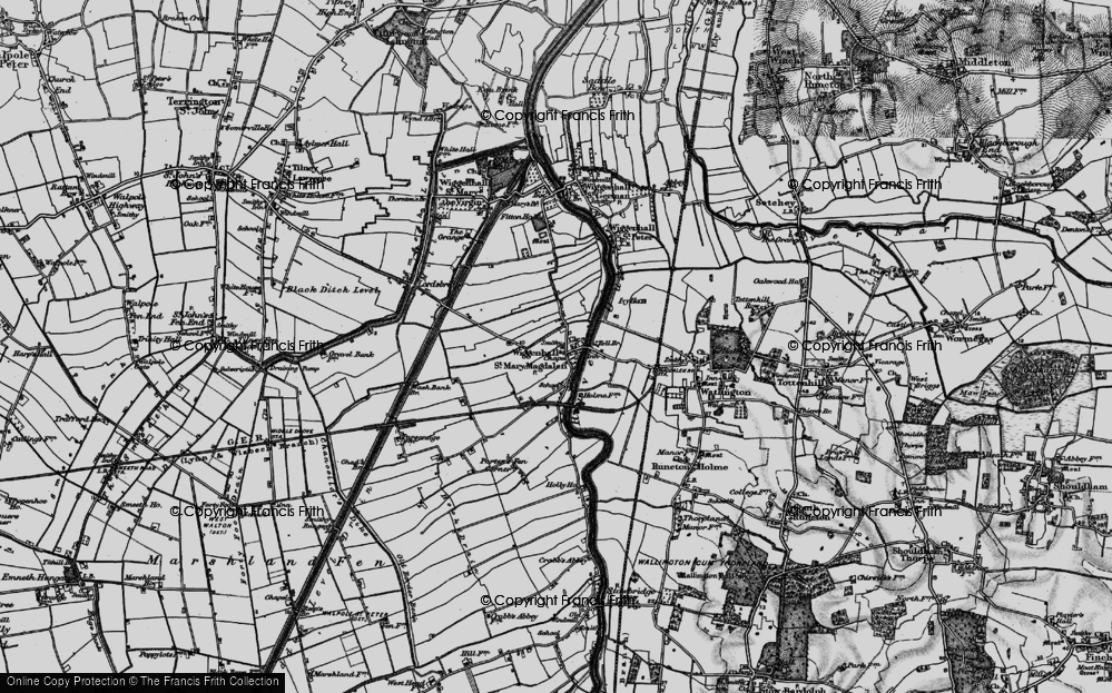 Old Map of Wiggenhall St Mary Magdalen, 1893 in 1893