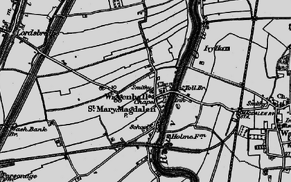 Old map of Wiggenhall St Mary Magdalen in 1893