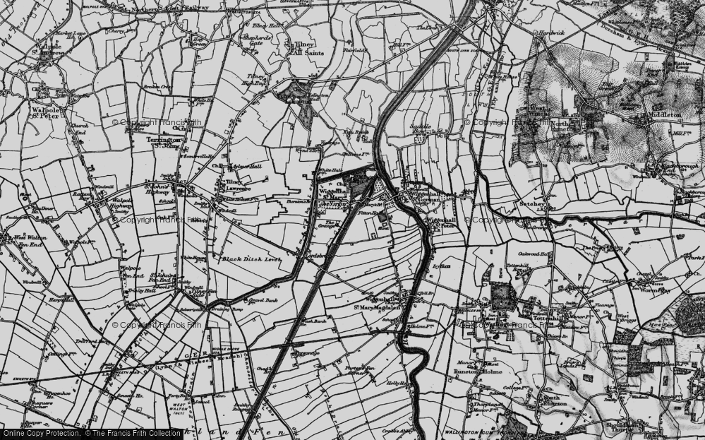 Old Map of Wiggenhall St Mary the Virgin, 1893 in 1893