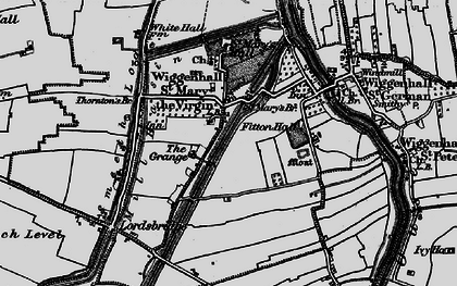 Old map of Wiggenhall St Mary the Virgin in 1893