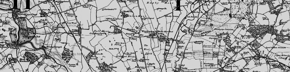 Old map of Wigginton Moor in 1898