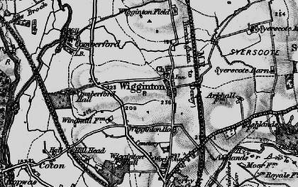 Old map of Wigginton in 1898