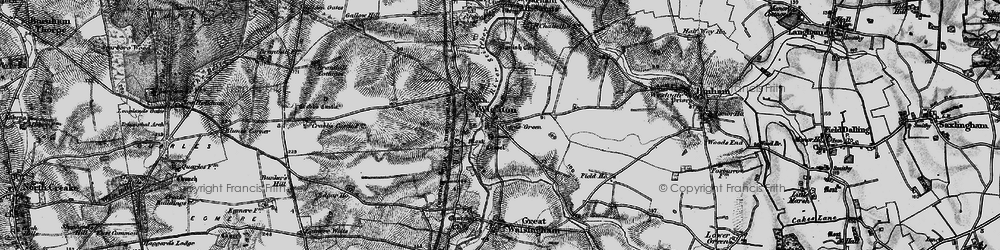Old map of Wighton in 1899