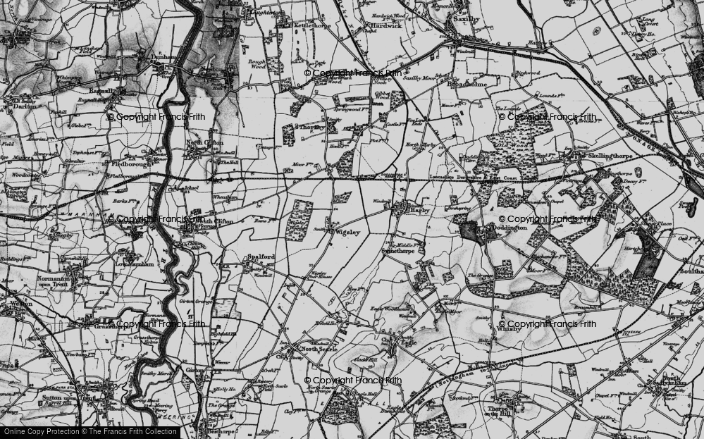 Old Map of Wigsley, 1899 in 1899