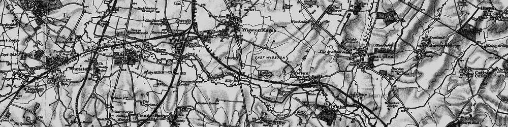 Old map of Wigston Harcourt in 1899