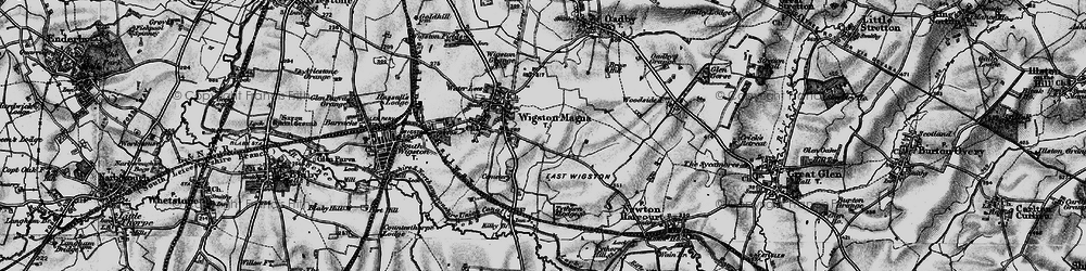Old map of Wigston Magna in 1899