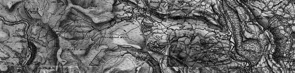 Old map of Broomhead Moor in 1896