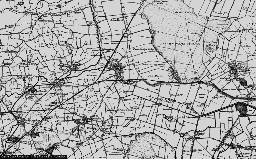 Old Map of Historic Map covering Bradholme in 1895