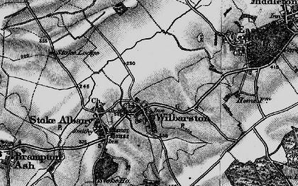 Old map of Wilbarston in 1898