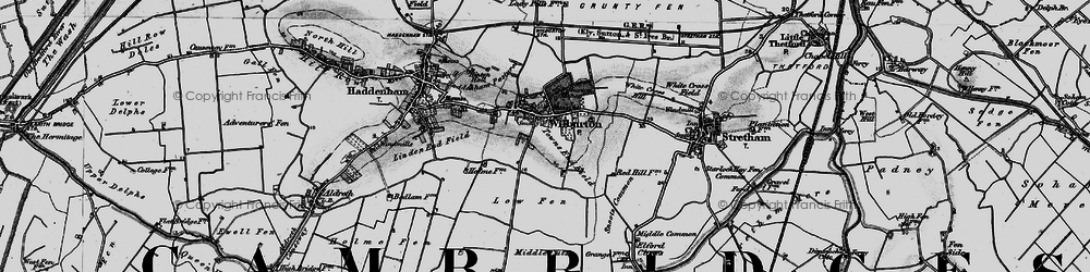 Old map of Wilburton in 1898