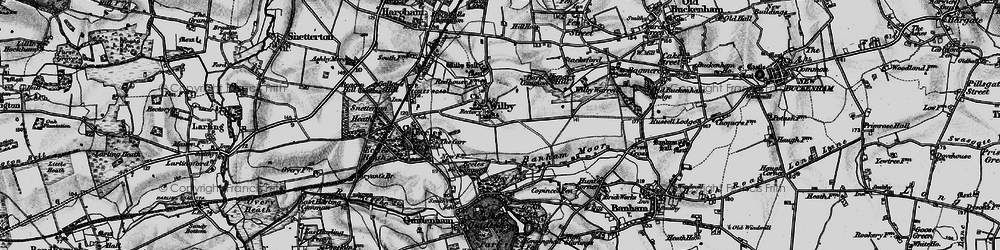 Old map of Wilby in 1898