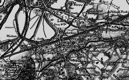 Old map of Wilderspool in 1896