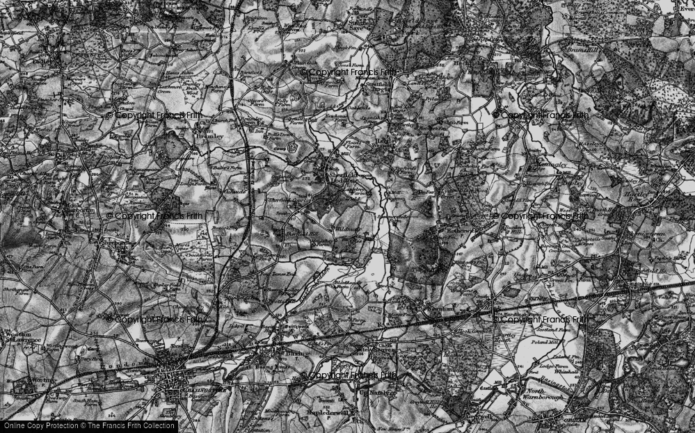 Old Map of Historic Map covering Sherfield School in 1895