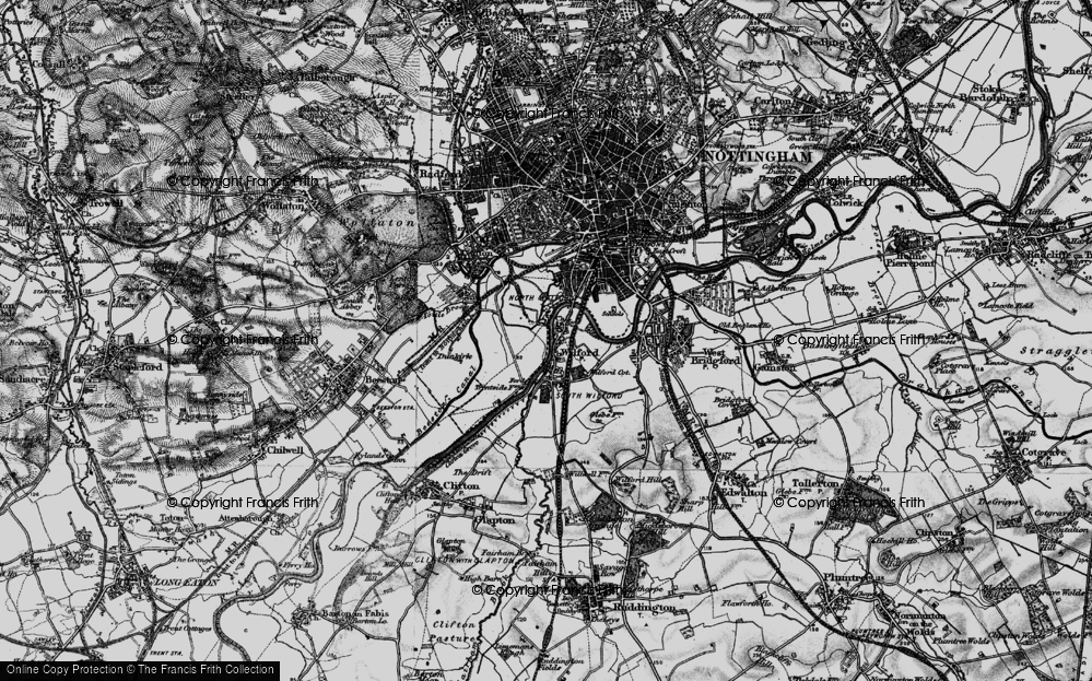 Old Map of Historic Map covering Beeston Canal in 1899