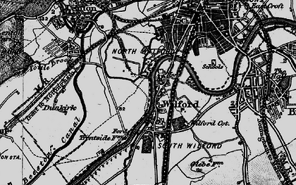 Old map of Wilford in 1899