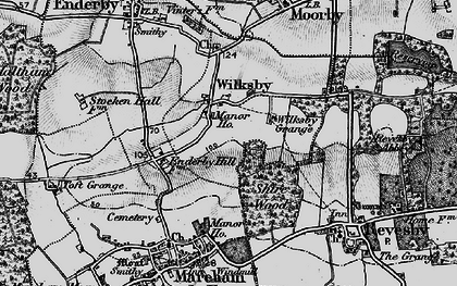 Old map of Wilksby in 1899