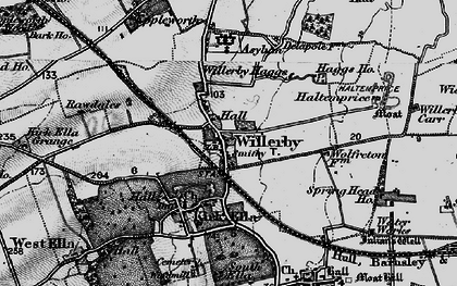 Old map of Willerby in 1895