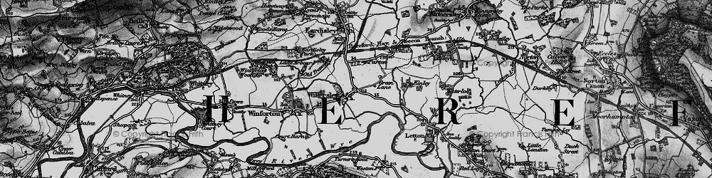 Old map of Willersley in 1898