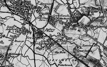 Old map of Willesborough in 1895