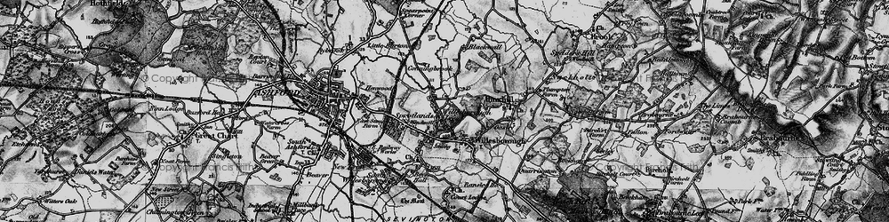 Old map of Willesborough Lees in 1895