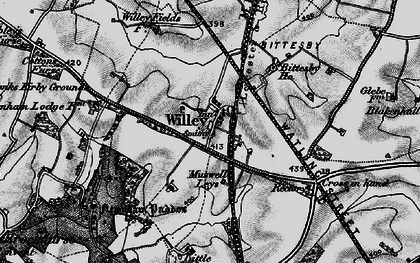 Old map of Bittesby Village in 1898