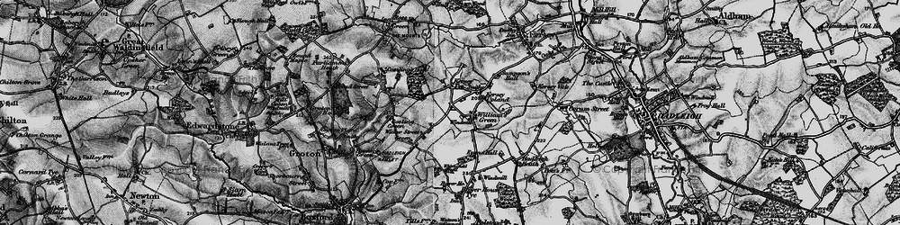 Old map of Whinnyfield Wood in 1896