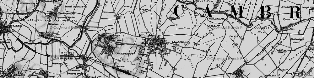 Old map of Willingham in 1898