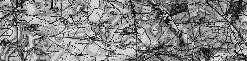 Old map of Braunston Fields in 1898