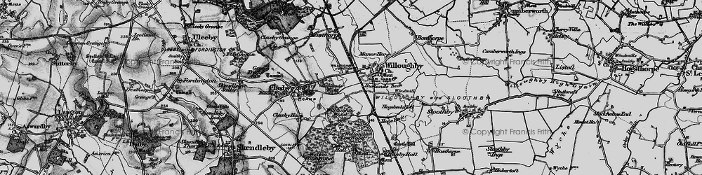 Old map of Willoughby in 1899