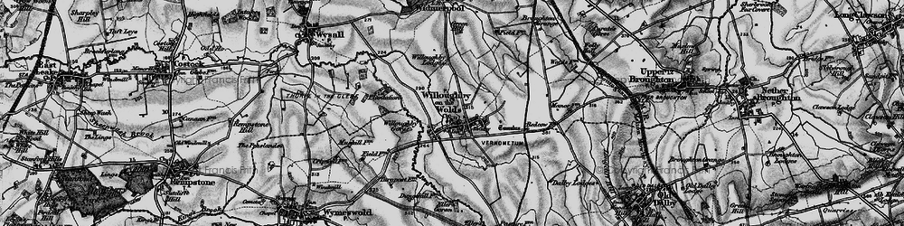 Old map of Willoughby-on-the-Wolds in 1899