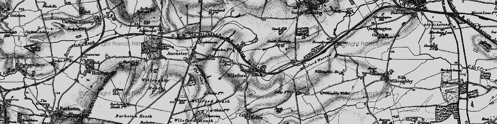 Old map of Wilsford in 1895