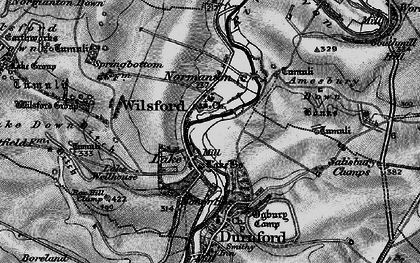 Old map of Wilsford in 1898